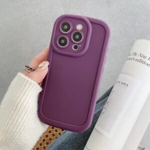 Frosted puff shell-dark purple-no printing