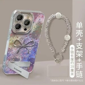 [sudged polka dots + bow patch + bracket + bracelet] precision hole glacier pattern