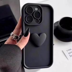Black emery three-dimensional love heart