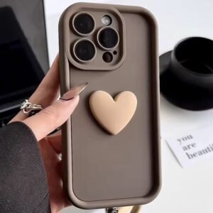 Brown emery three-dimensional love heart