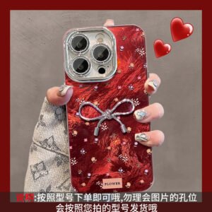 Full screen floral + metal bow
