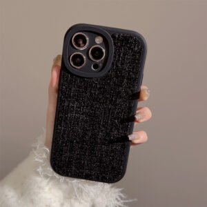 Black Chanel style black velvet